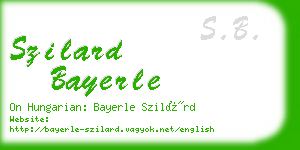 szilard bayerle business card